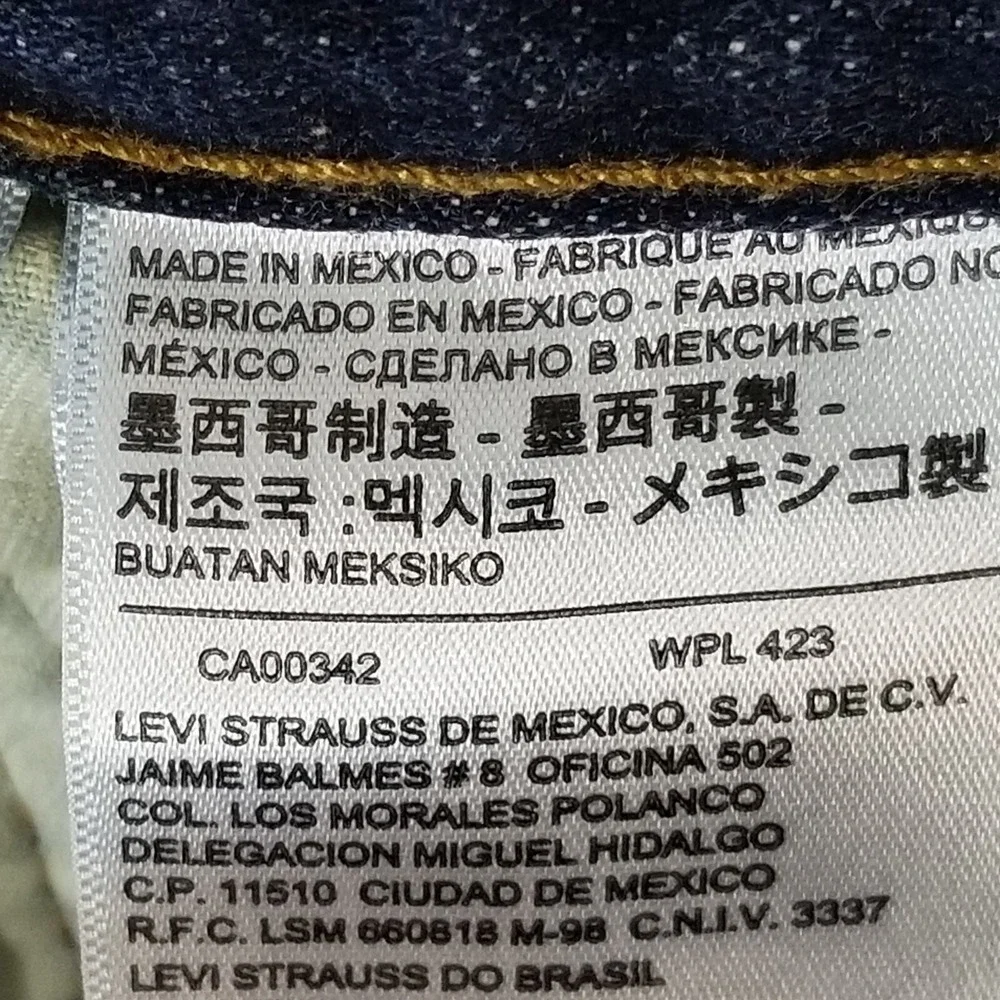 Levi's 514 jeans men's 36x29 relaxed fit straight blue denim pants retro